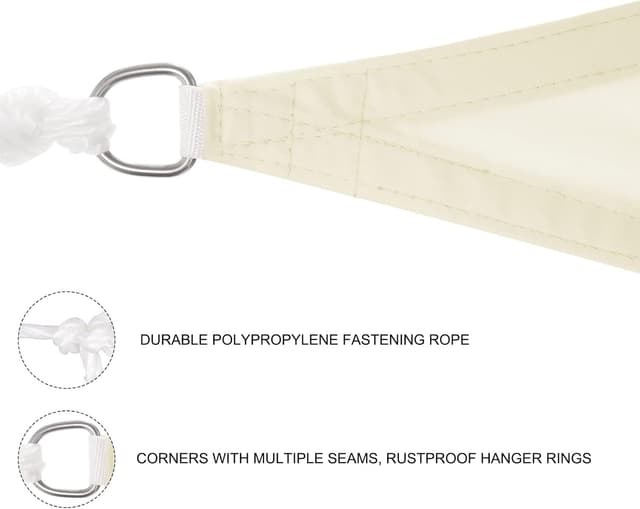 Thumbnail 7 de WOLTU Toldo Vela Triangular Impermeable 3.6m para Exterior