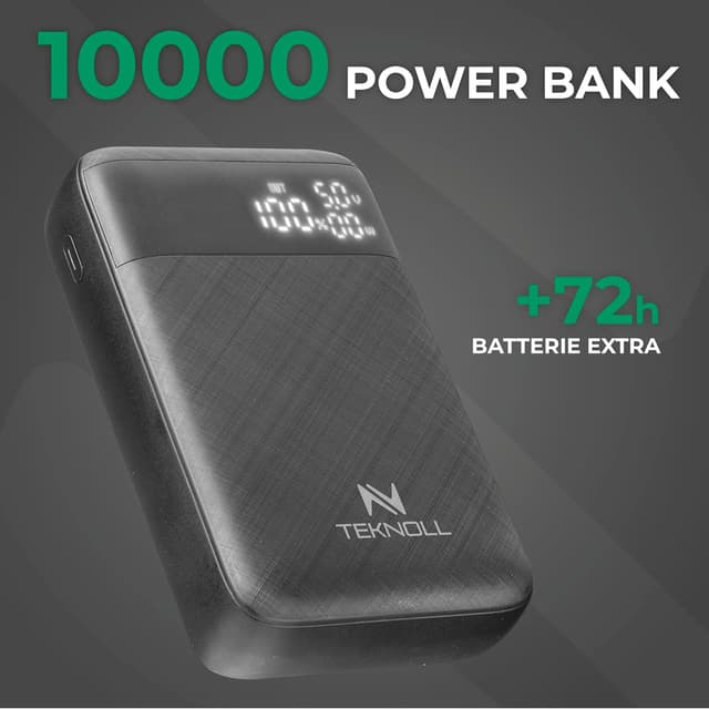 Detalle de TEKNOLL Power Bank 10000mAh USB-C PD 20W