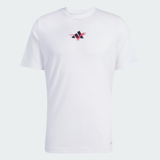 Detalle 2 de Camiseta Adidas Tennis Happy 3 Balls Graphic en blanco