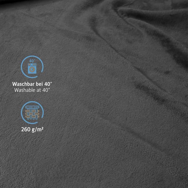 Thumbnail 2 de Plaid Komfortec 150 x 200 cm Anthracite