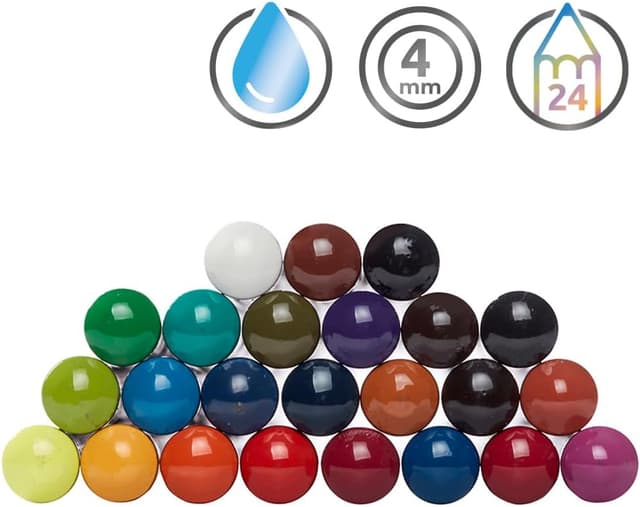 Detalle 2 de Derwent Inktense 24 lápices solubles 4 mm 🎨