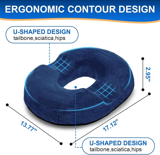 Detalle de Ecosafeter memory foam donut cushion for comfort