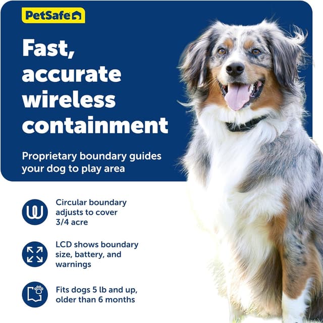 Detalle 2 de PetSafe Stay & Play Compact Wireless Fence — Portable no-dig dog containment for up to 3/4 acre