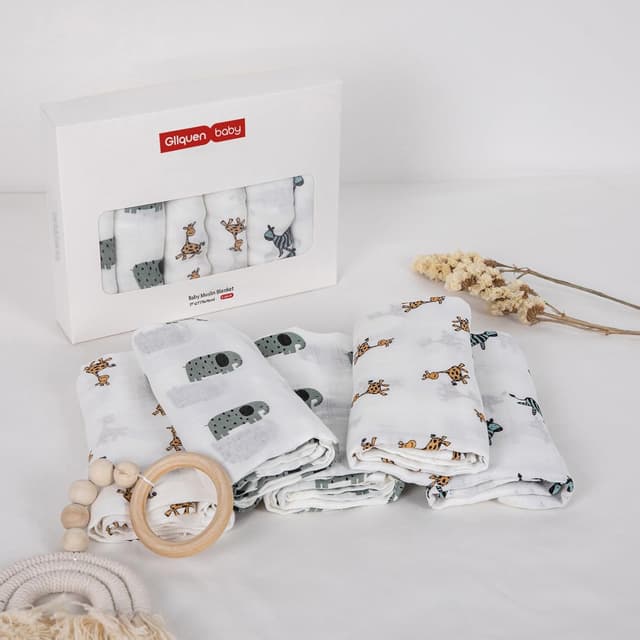 Thumbnail 4 de GLLQUEN BABY Muslin Squares 70x70 cm 6‑pack