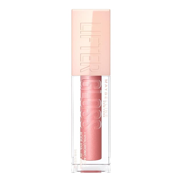 Detalle de Maybelline New York Lifter Gloss Nr. 003 Moon (Rosa) – feuchtigkeitsspendender Lipgloss mit Hyaluronsäure, 5,4 ml