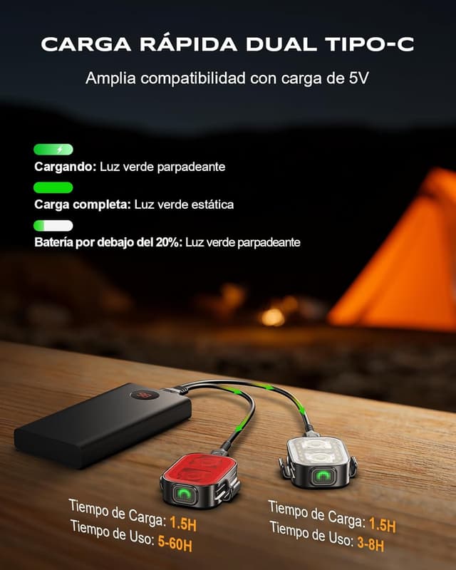 Thumbnail 6 de Rolgno Luz Bicicleta 27 g Delantera y Trasera