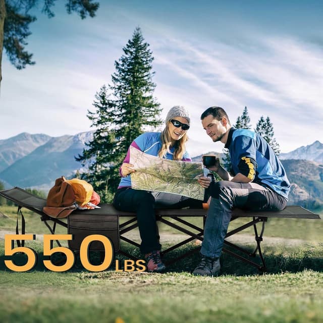 Thumbnail 3 de OVERMONT Oversized Folding Camping Bed 550 lbs