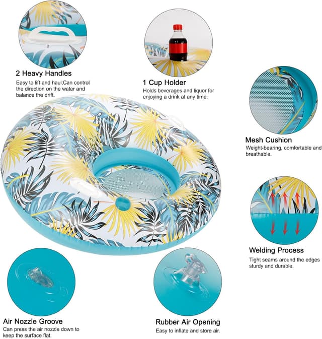 Thumbnail 4 de CYFIE Colchoneta Piscina Flotante ☀️ - ¡Relájate y disfruta!