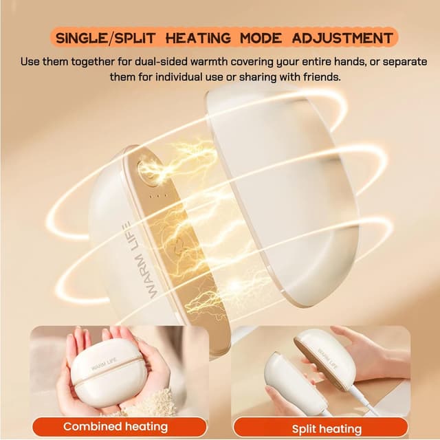 Detalle 2 de krovxom Hand Warmers Rechargeable 2 Pack – electric pocket heater with 3 heat levels