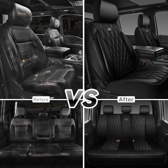 Thumbnail 5 de CAR PASS Thick Foam 3D Mesh Leather Car Seat Covers 1 Set