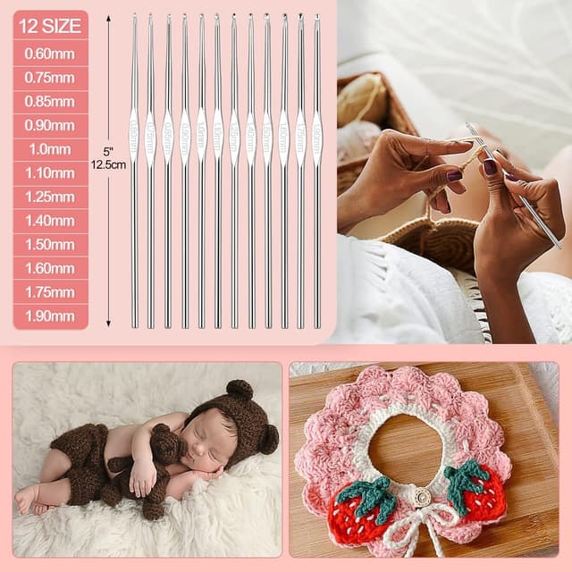 Thumbnail 4 de Aeelike Crochet Kit for Beginners 59‑pc