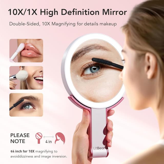 Detalle de LitBear 10X Travel Makeup Mirror