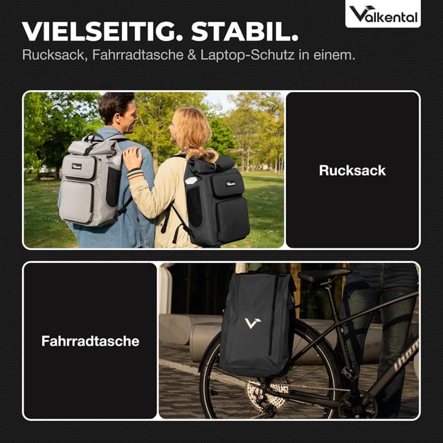 Thumbnail 4 de Valkental UrbanX 2in1 Fahrradtasche & Rucksack 28L
