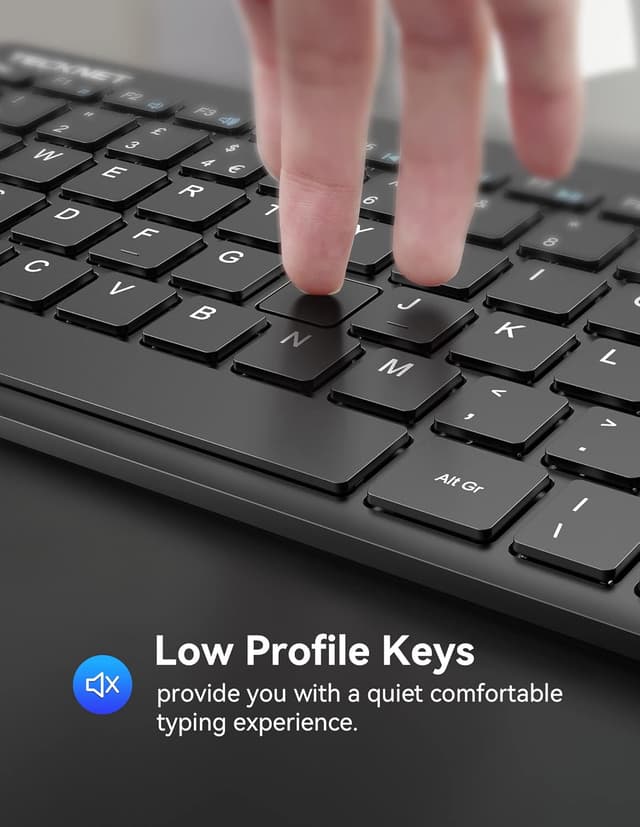 Detalle 2 de TECKNET 2.4G Wireless Keyboard 12-month battery ⌨