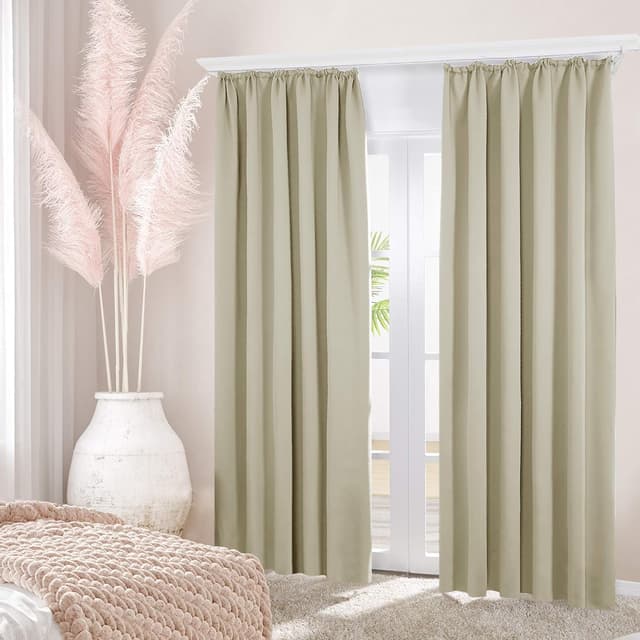 Thumbnail 4 de Deconovo Thermovorhang 260x140 cm Beige 2er Set