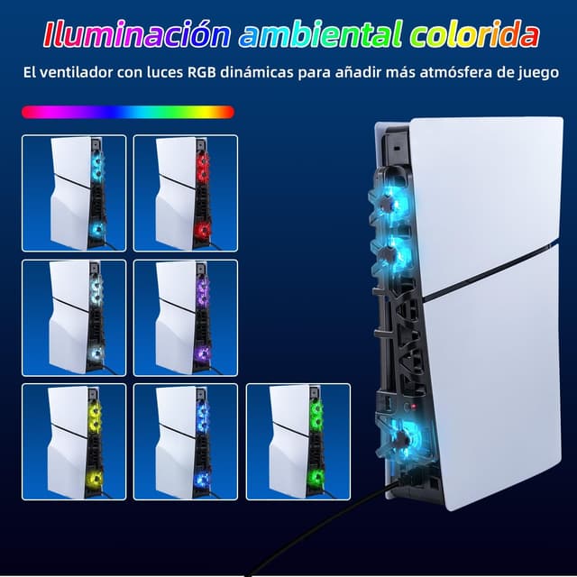 Thumbnail 6 de Mcbazel Lüfter PS5 Slim 3er RGB