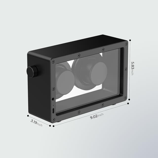Detalle de JAYINE Tragbarer Bluetooth-Lautsprecher (16 W, schwarz) mit Bluetooth 5.3 & AUX (3,5 mm)