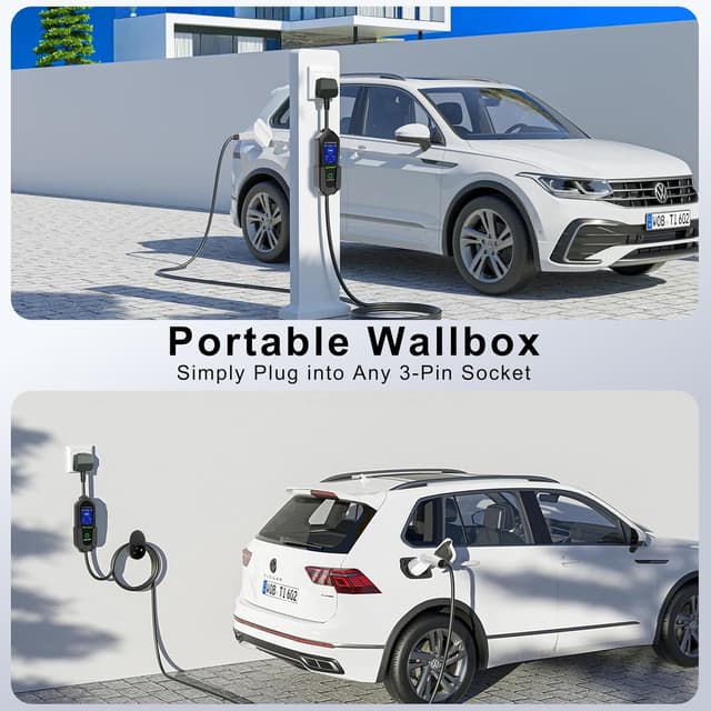 Detalle 2 de RTSKY EV Charger 8m 3 kW Type 2 to UK Plug