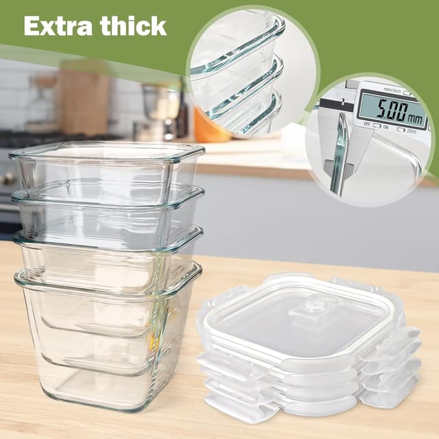 Thumbnail 5 de 32 oz Glass Soup Containers 4 Pack