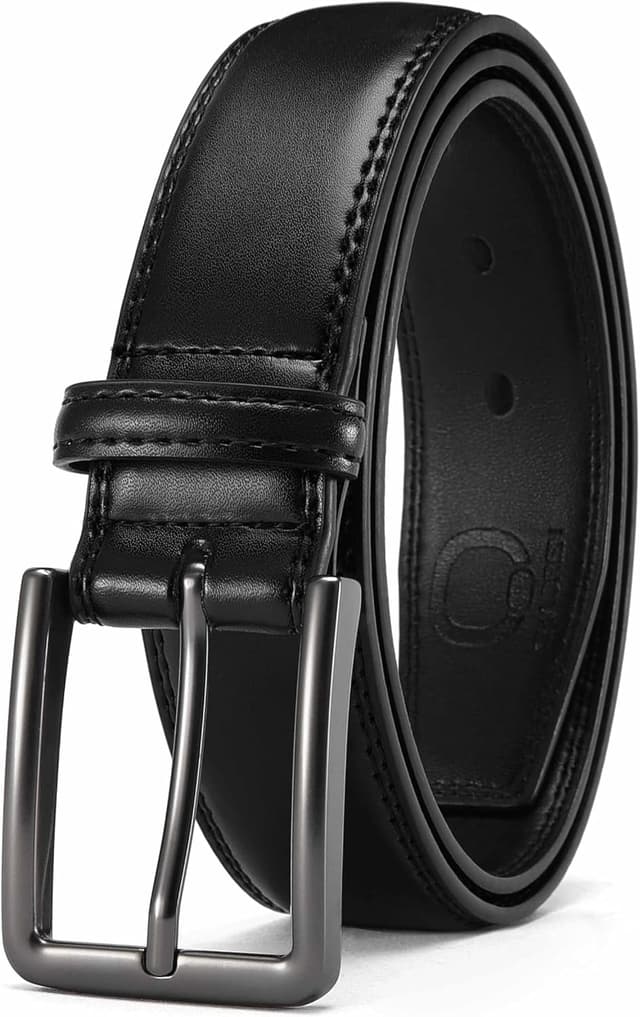 Detalle de CHAOREN Mens Leather Dress Belts (1 3/8") – Black or Brown, work, business and casual fit