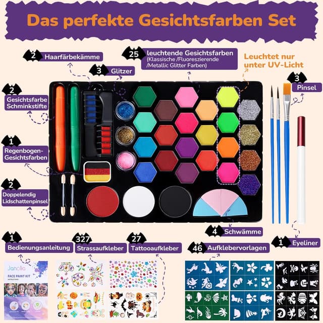 Thumbnail 1 de Janolia Gesichtsfarbe Set 25 Farben