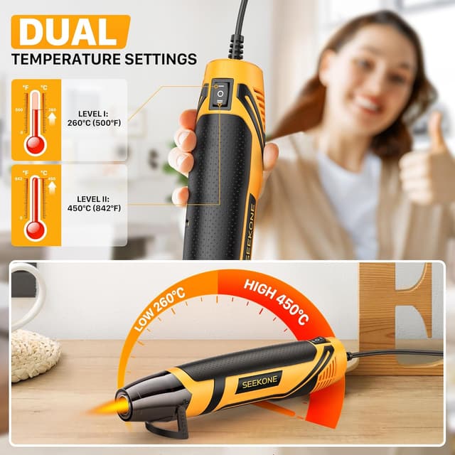 Detalle 2 de SEEKONE Mini Heat Gun 350W 1.5s Fast Heat