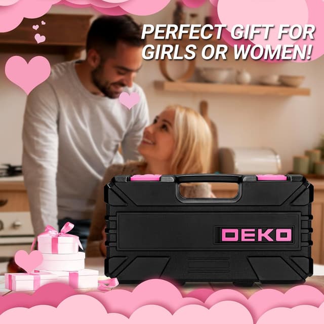 Thumbnail 6 de DEKO Tool Set 62 Pieces pink DIY kit