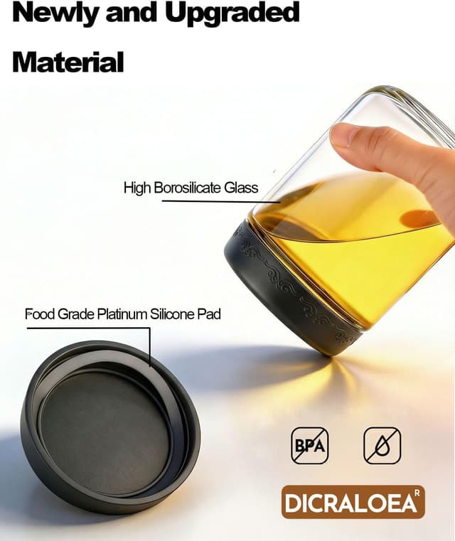 Detalle de DicraoLea Glass Overnight Oats Jars 16oz