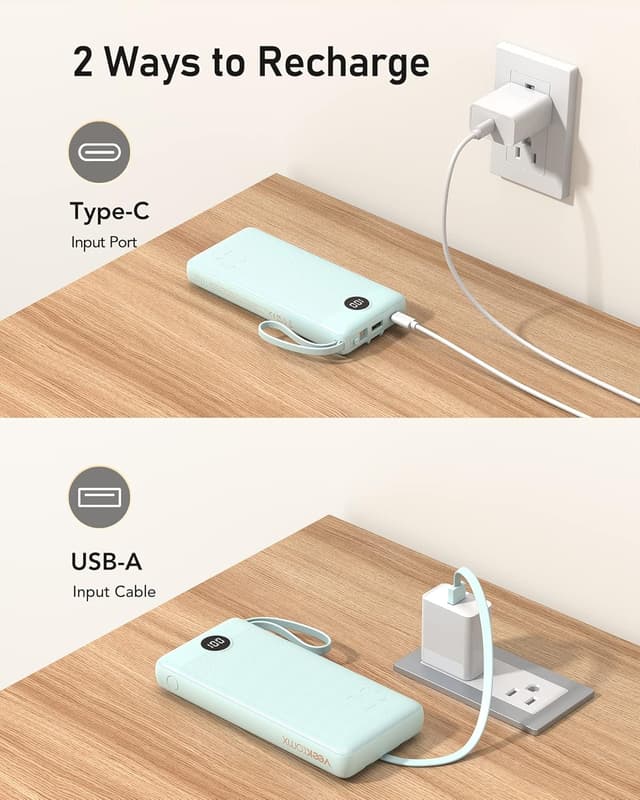 Thumbnail 6 de VEEKTOMX Power Bank 20000mAh con cavi