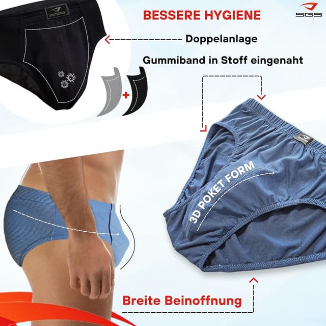 Detalle 2 de SGS Slip Herren 6er oder 12er Pack