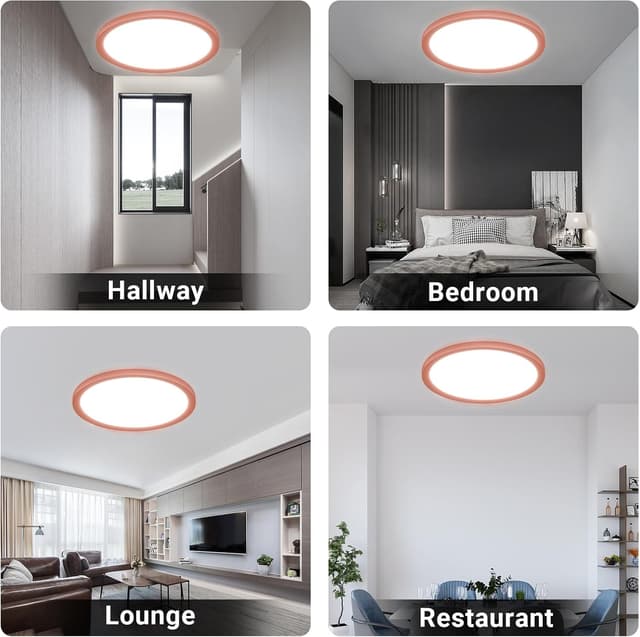 Thumbnail 6 de LQWELL® Ultradünne LED-Deckenleuchte (IP44) 18 W, 6.500 K, 1,6 cm Bauhöhe – für Bad, Balkon & Küche