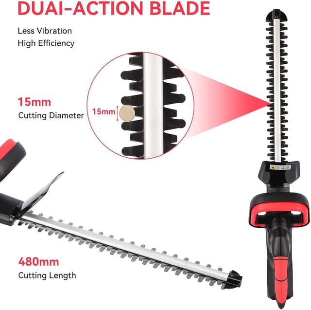 Thumbnail 2 de Tagliasiepi a batteria 48 cm Brushless con 2 batterie da 2000 mAh e distanza denti 15 mm