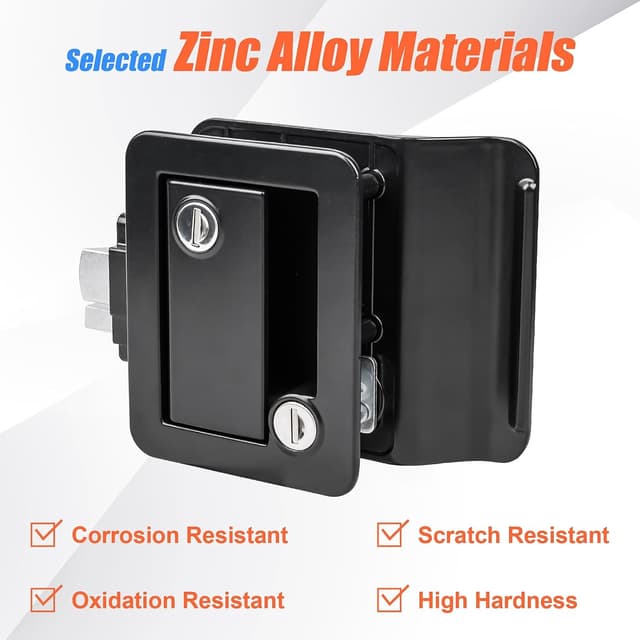 Thumbnail 2 de Siasky Black RV Door Lock Replacement 3.6x2.7" 🔒