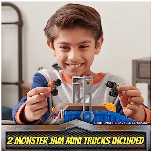 Detalle 2 de MONSTER JAM Mini Freestyle Flip Arena 🚗 - Diversión para Niños