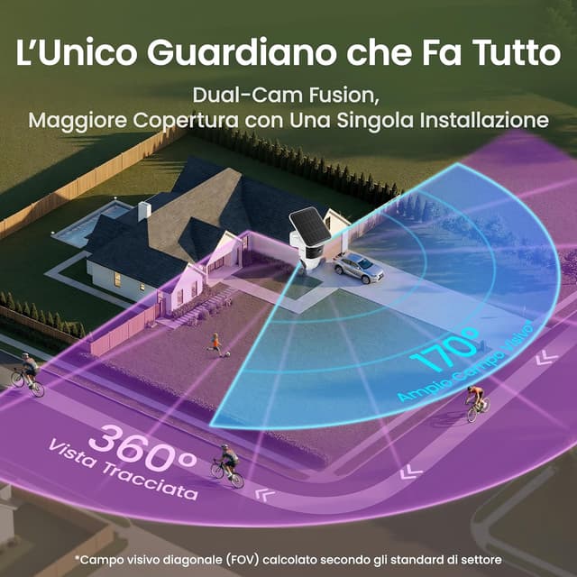 Detalle de aosu T2 Pro 3K Telecamera WiFi Esterno 5MP