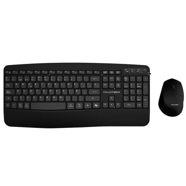 Detalle de Owlotech MK500 Combo teclado y ratón wireless negro 🖱