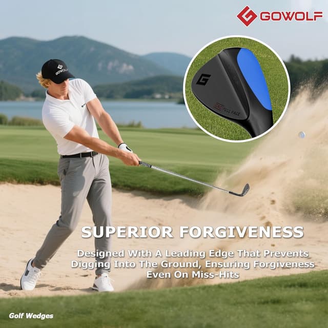 Detalle de Gowolf Forged CNC-Milled Golf Wedges (50–60°) + 69° Options for Right-Hand Players