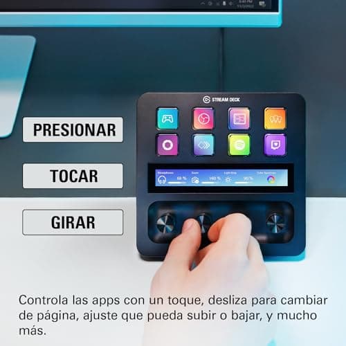 Detalle de Elgato Stream Deck + controlador de directo con mezclador 🎛