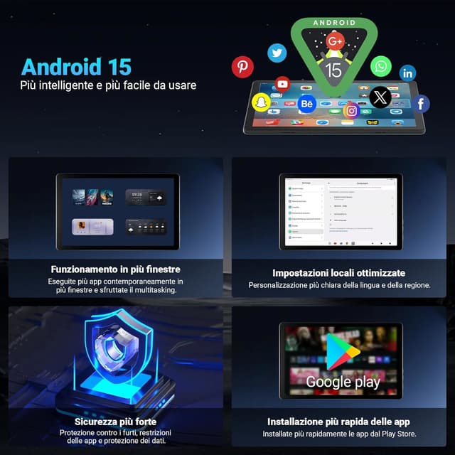 Thumbnail 2 de Laptok Tablet 10.1" Android 15, 16GB RAM