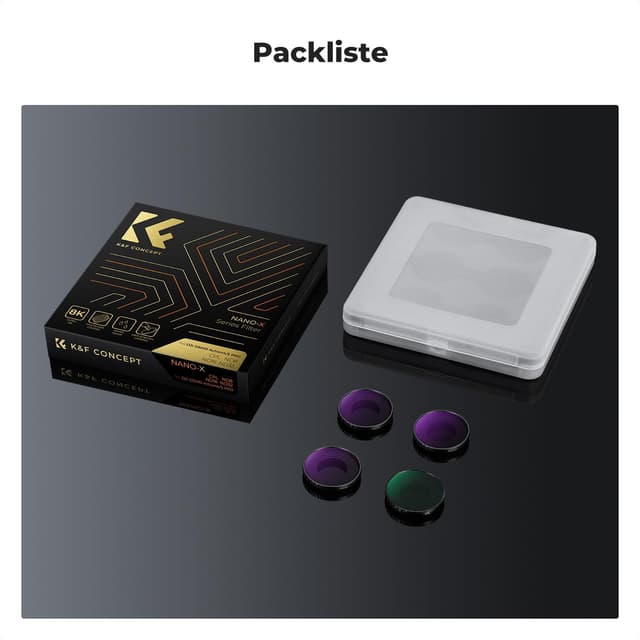 Thumbnail 6 de K&F CONCEPT ND Filterset 4er Pack CPL ND8