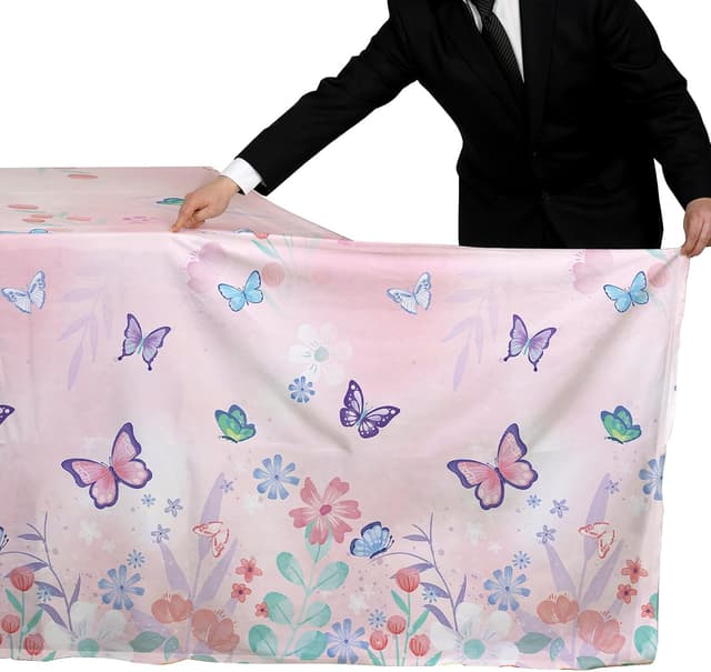 Detalle de Gatherfun Butterfly Birthday Party Supplies Plastic Tablecloths (2 Pack, 54" x 108")