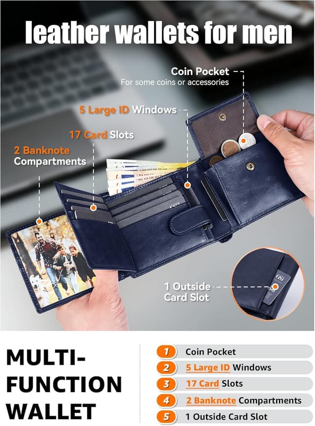 Detalle de GSG Since 1998 RFID leather wallet