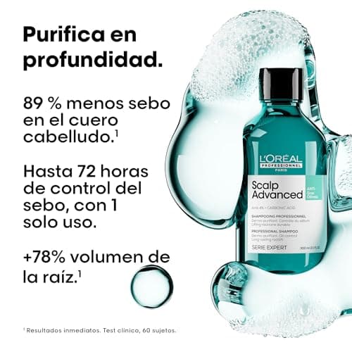Detalle 2 de L’Oréal Professionnel Scalp Advanced champú antigrasa 500 ml
