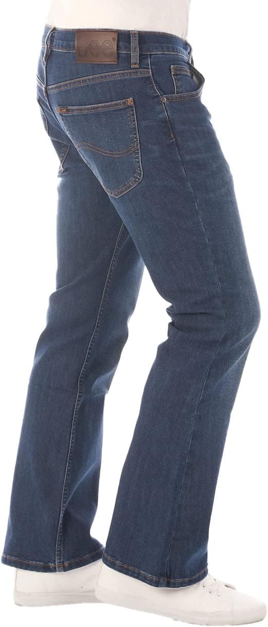 Detalle de Lee Jeans Herren Stretch Bootcut „Denver“ – Jeanshose in Denim Blau