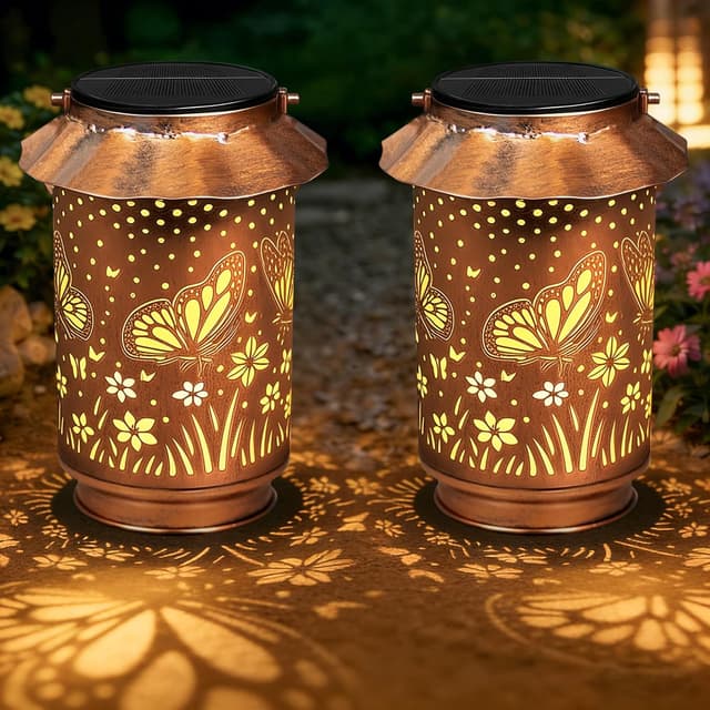 Detalle de 2 Pack Solar Butterfly Garden Lights