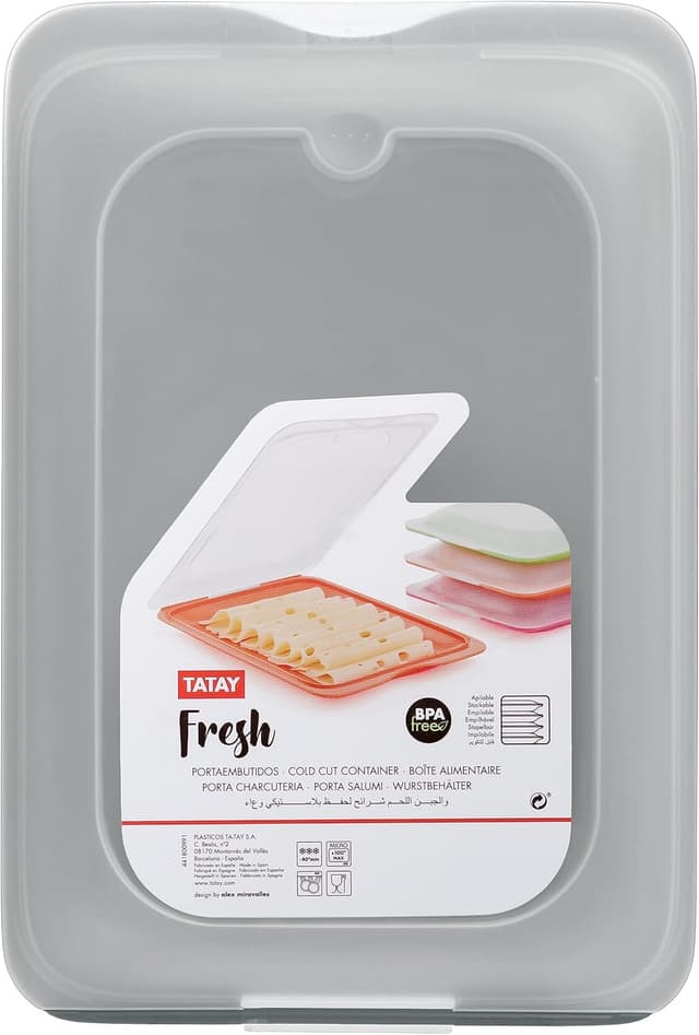 Thumbnail 3 de Tatay Fresh – set di 3 porta affettati per frigorifero, impilabili e senza BPA (grigio)