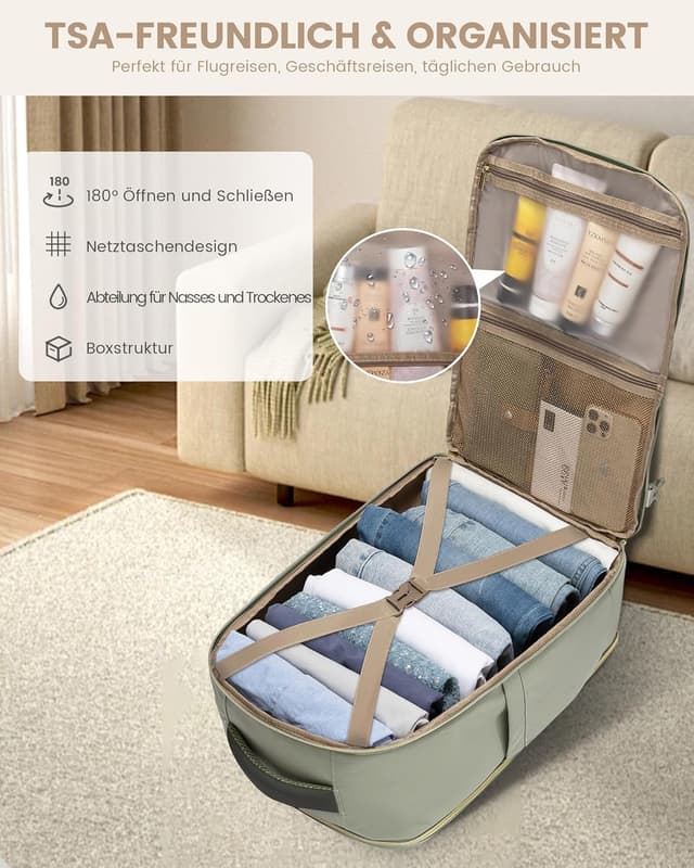 Detalle 1 de LOVEVOOK Handgepäck-Rucksack 17,3 Zoll 40L