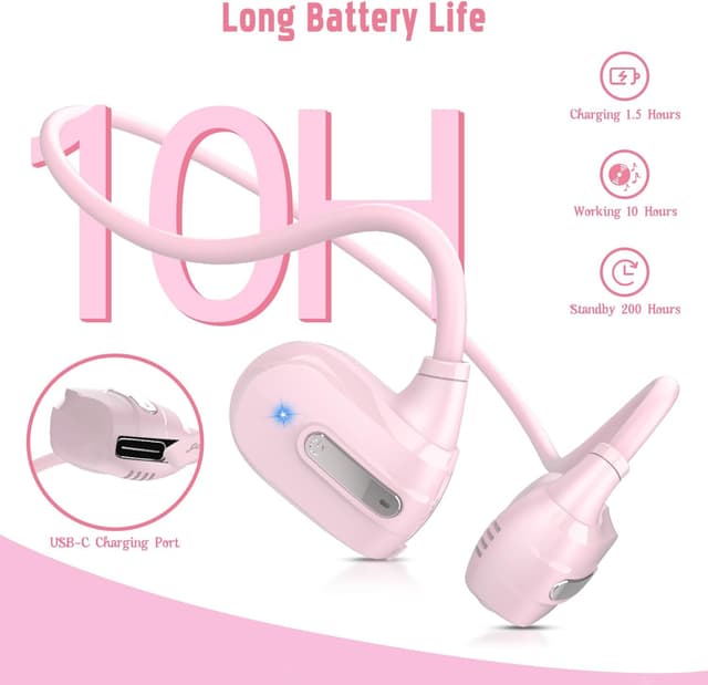 Detalle 2 de BANIGIPA Kids Headphones (Open-Ear Bluetooth 5.4) with Mic, 13g Ultra-Light