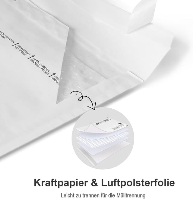 Detalle 2 de Switory Luftpolstertaschen DIN A4+ 25 Stück