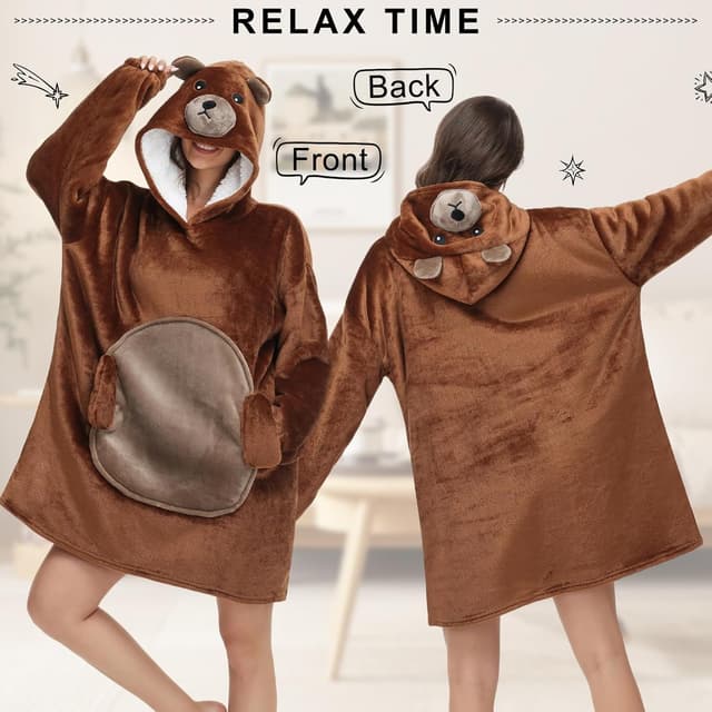 Thumbnail 1 de Sweat Plaid Oversize Sweat à Capuche S/M/L